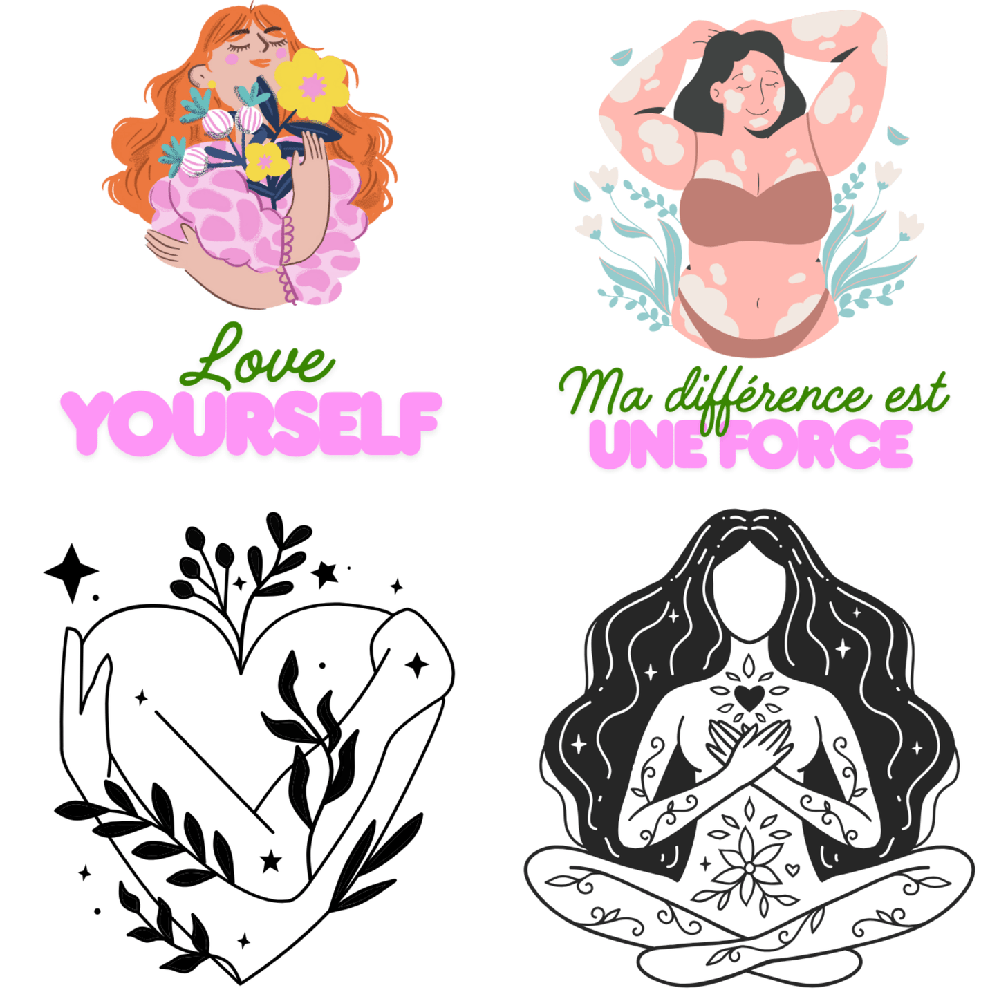 Magnets d'Affirmations Positives - Ronds ou Carrés - Atelier Maliette