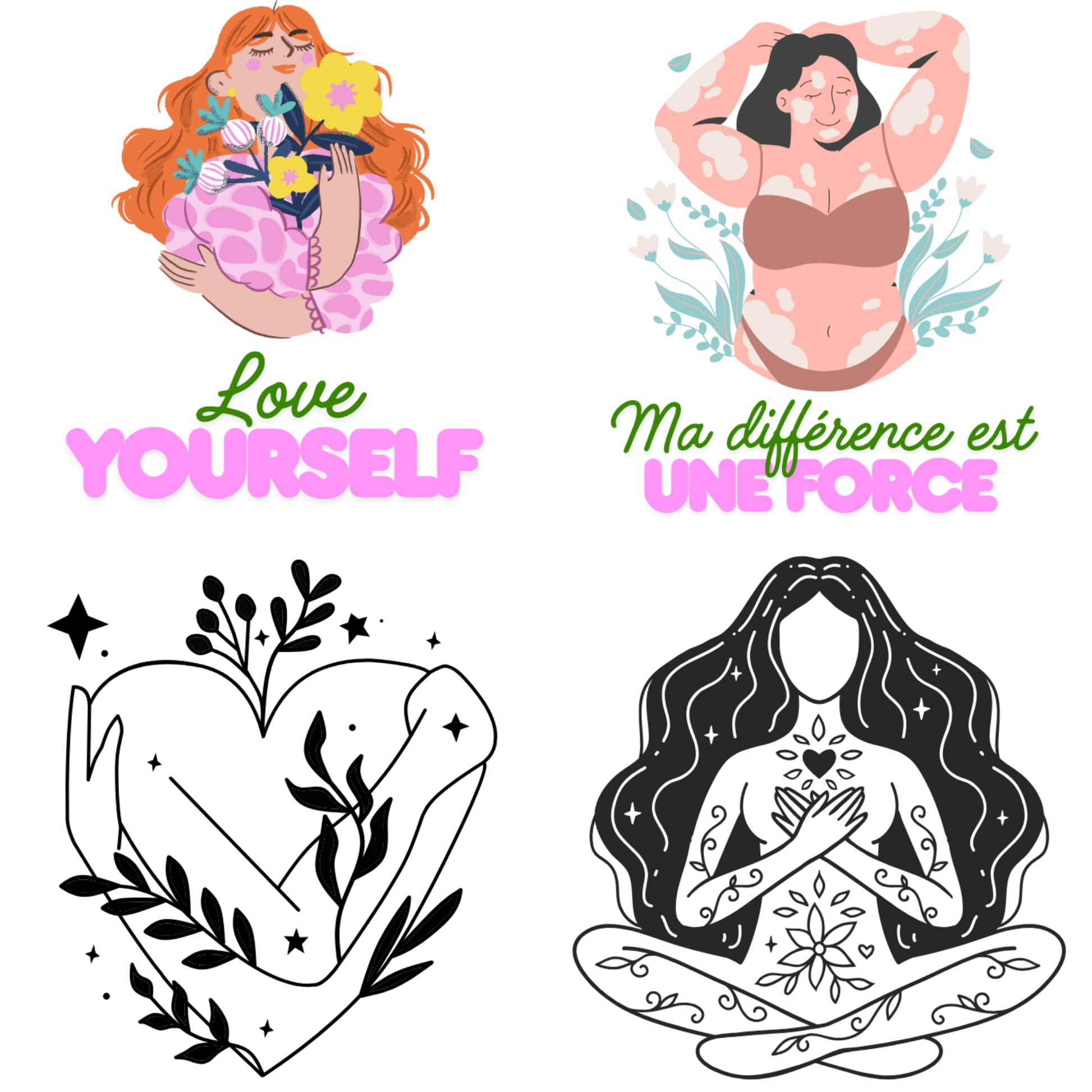 Magnets d'Affirmations Positives - Ronds ou Carrés - Atelier Maliette